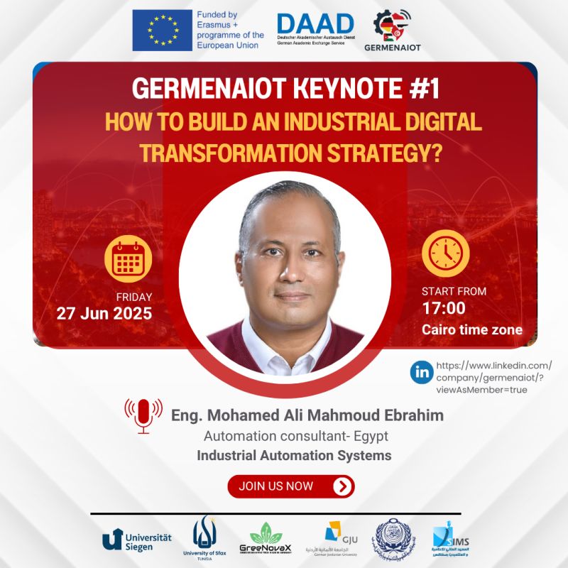 GERMENAIOT Keynote #1: Industrial digital transformation strategy