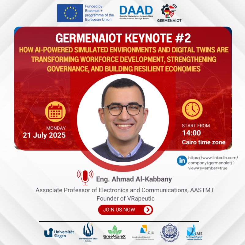 GERMENAIOT Keynote #2: AI-powered simulated environments and digital twins