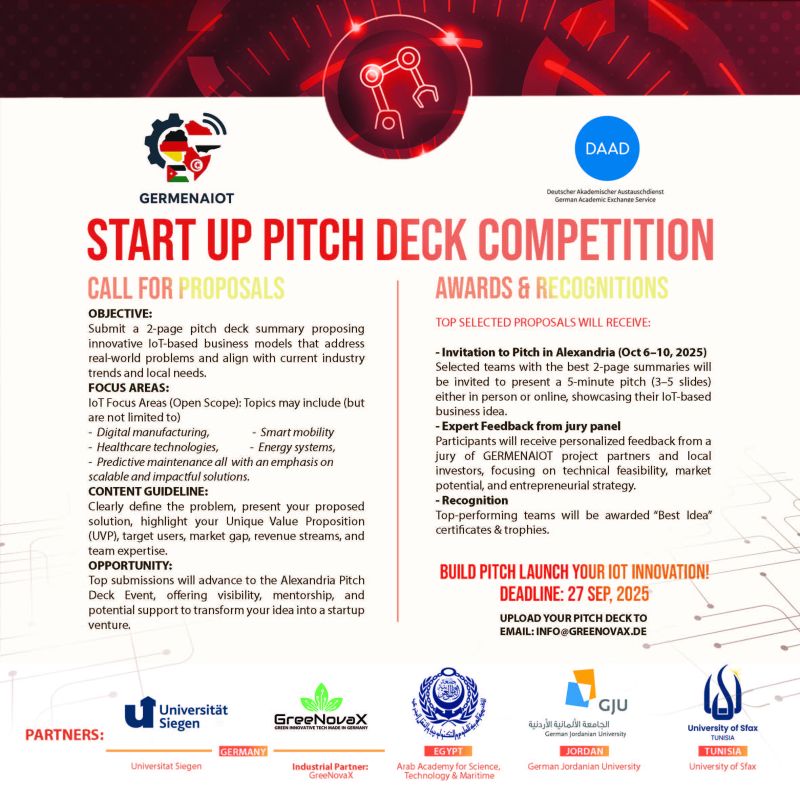 IoT start-up idea competition: deadline 27 September