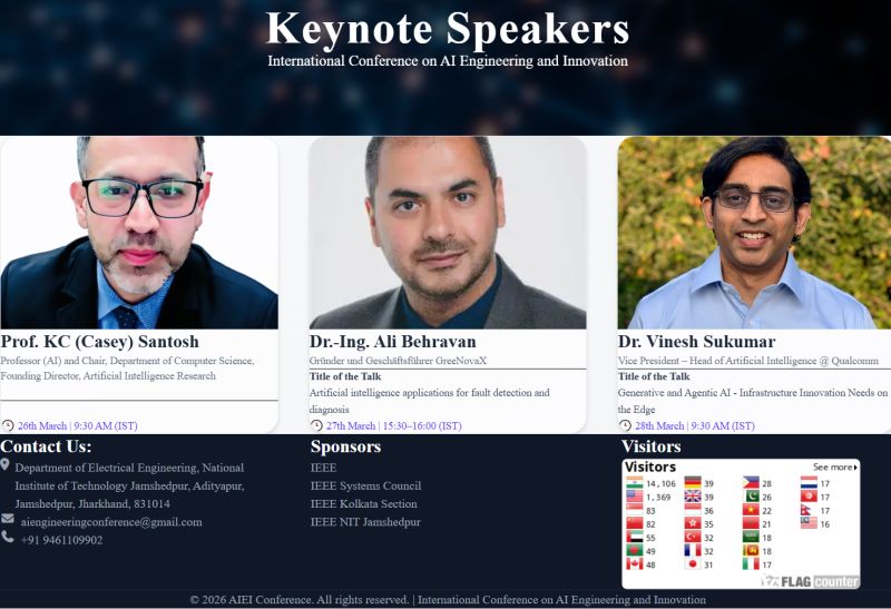 Keynote at IEEE AIEI 2026
